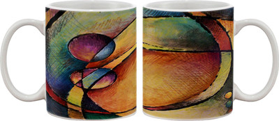 

Artifa Abstract Circles Porcelain, Ceramic Mug(350 ml), Multicolor