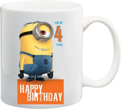 Awwsme 4 year minion Bone China Coffee Mug(350 ml)