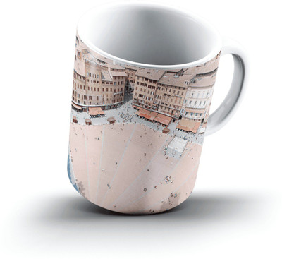 

Ucard Piazza Del Campo Siena Italy2588 Bone China, Ceramic, Porcelain Mug(325 ml), Multicolor