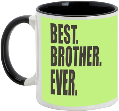 

AllUPrints Gifts For Bhaiya Dooj - The Best Brother Ever Black Ceramic Mug(325 ml)