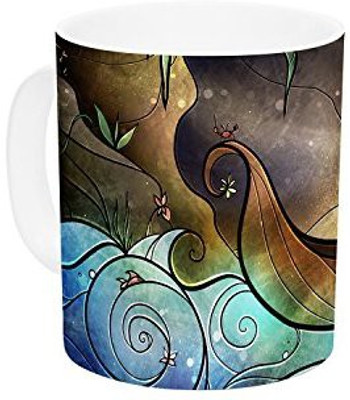 

Kess InHouse InHouse Mandie Manzano Something About Her Mermaid Ceramic Coffee, 11 oz, Multicolor Ceramic Mug(60 ml)