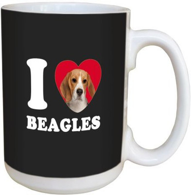 

Tree Free Free Greetings LM45003 I Heart Beagles Ceramic with Full-Sized Handle, 15-Ounce Ceramic Mug(60 ml), Multicolor