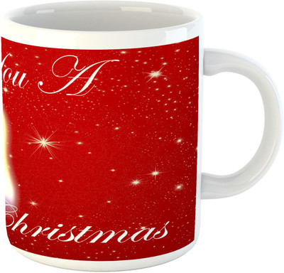 

Deeher Gifts Merry Christmas Design27 Ceramic Mug(330 ml), Multicolor