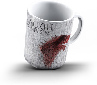 

Ucard North Remembers Game Of Thrones884 Bone China, Ceramic, Porcelain Mug(325 ml), Multicolor