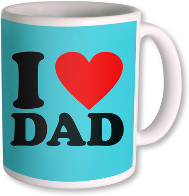 

PhotogiftsIndia I Love Dad Colorfull Ceramic Mug(350 ml), White