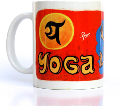 

Chumbak Y For Yoga Ceramic Mug, Multicolor