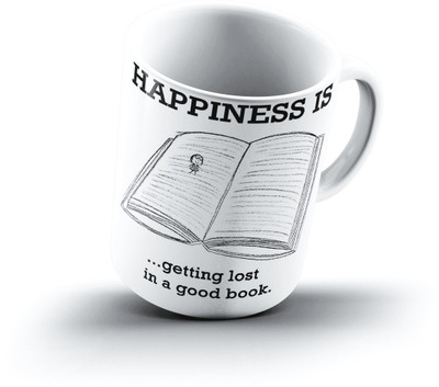 

Ucard Happiness Is2280 Bone China, Ceramic, Porcelain Mug(325 ml), Multicolor
