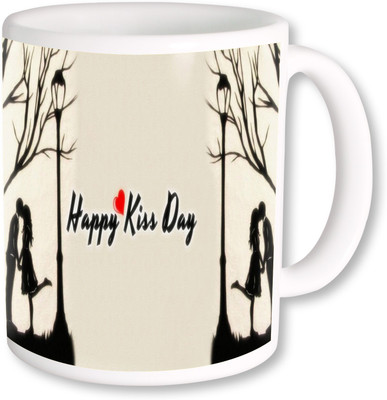 

PhotogiftsIndia Happy Kiss Day 03 Ceramic Mug(325 ml), Multicolor