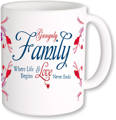 

PhotogiftsIndia Ganguly Family Ceramic Mug(325 ml), Multicolor