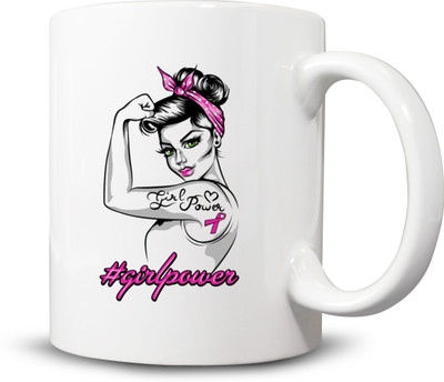 

Ackme Design Coolgirl, Girl power, Love Coffees Ceramic Mug(325 ml), Multicolor