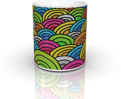 

Seven Rays Circles Ceramic Mug(250 ml)