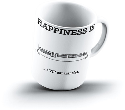 

Ucard Happiness Is1063 Bone China, Ceramic, Porcelain Mug(325 ml), Multicolor