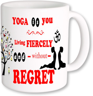 

PhotogiftsIndia Yoga Coffee 008 Ceramic Mug(325 ml), Multicolor