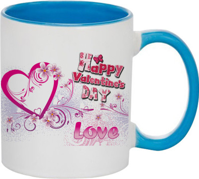 

SKY TRENDS Beautiful Special and Best Happy Valentine Gifts for Boyfriend Girlfriend Fiance Wife Husband Friends Birthday Anniversary062 Ceramic Mug(325 ml), Blue