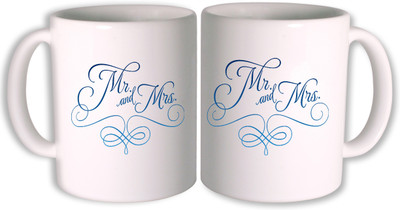 

PhotogiftsIndia mr and mrs_02 Ceramic Mug(350 ml, Pack of 2), Multicolor
