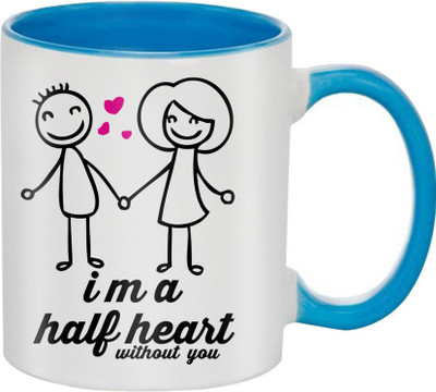 

SKY TRENDS Great Romantic Love Best Gifts For Valentine Day For Girlfriend Boyfriend Fiance Wife Husband, Anniversary,Christmas, Design 010 Ceramic Mug(325 ml), Multicolor