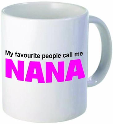 

Rikki Knight LLC Favourite People Call Me Nana - Quote -11 oz Ceramic Coffee Cup Ceramic Mug(60 ml), Multicolor