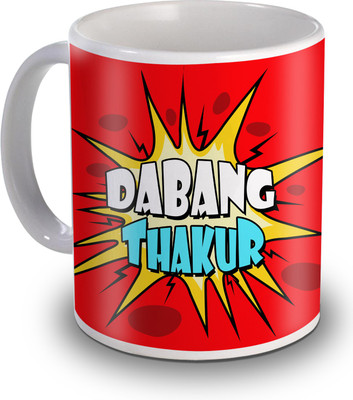 

SKY TRENDS Dabang Thakur Gifts For Funny Ceramic Mug(350 ml), White