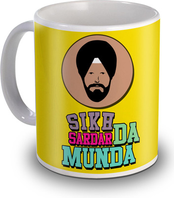 

SKY TRENDS Sikh Da Munda Gifts For Funny Ceramic Mug(350 ml), White
