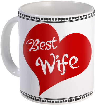 

SKY TRENDS Best Wife In Your Life A Special Gift for A Special Occasion Anniversery And Valentine Day Design (35) Ceramic Mug(320 ml), White