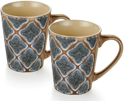 

Buono Casa SWMM112 Porcelain Mug(325 ml, Pack of 2), Brown