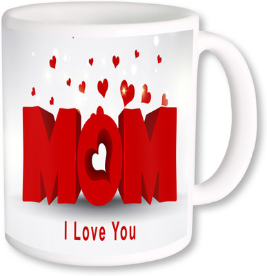 

PhotogiftsIndia mom i love you Ceramic Mug(325 ml), Multicolor