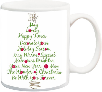

ME&YOU Gift For family and Relative;May lovely happy Merry Christmas Printed Ceramic Mug(325 ml), Multicolor