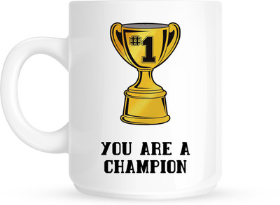 

HuppmeGift Champion White Ceramic Mug(350 ml)