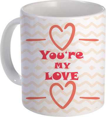 

SKY TRENDS Can't Help Falling in Love mug Best Gift for Valentine's Day, Her, Girlfriend,boy friend,husband, Wife,Birthday, Anniversary,Christmas or Any Holidays Design 076 Ceramic Mug(320 ml), Blue;white