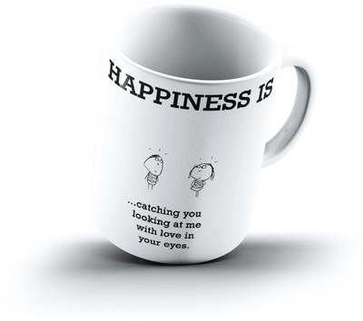 

Ucard Happiness Is1467 Bone China, Ceramic, Porcelain Mug(325 ml)