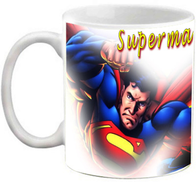 

EFW SUPERMAN KIDS ANIMATION CARTOON PRINTED Ceramic Mug(325 ml), White