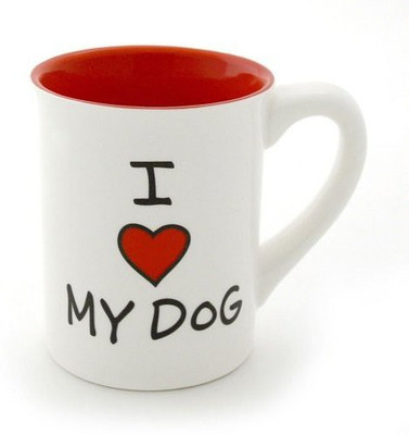 

Enesco Our Name is Mud by Lorrie Veasey 16-Ounce I Heart My Dog, 4.5-Inch Ceramic Mug(60 ml), Multicolor