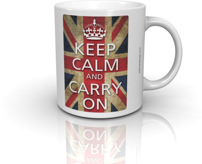 

Seven Rays Keep Calm Union Jack Ceramic Mug(250 ml)