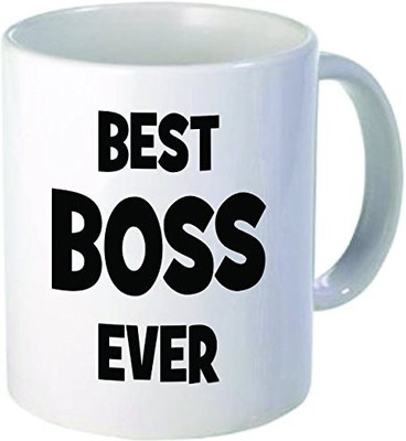 

Rikki Knight LLC Knight Best Boss Ever 11 oz Ceramic Coffee Cup Ceramic Mug(60 ml), Multicolor