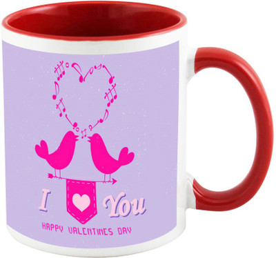 

AllUPrints Valentines Day Gift For My Heart Red Ceramic Mug(325 ml)