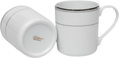 

Lakline 80156 Porcelain Mug(350 ml, Pack of 2), White
