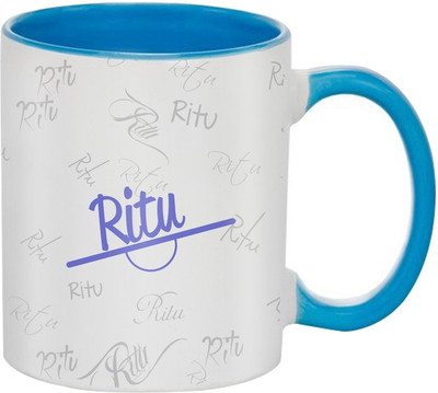 

SKY TRENDS Ritu Birthday Gift Coffee 350 ML Ceramic Mug(350 ml), Multicolor