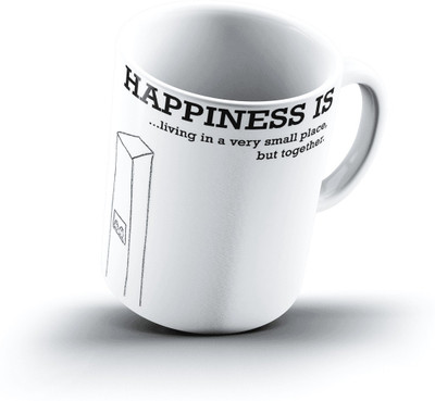 

Ucard Happiness Is1245 Bone China, Ceramic, Porcelain Mug(325 ml)