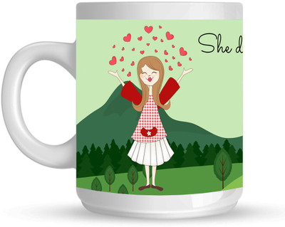 

HuppmeGift Designer Of Her Life White Ceramic Mug(350 ml)