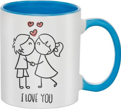 

SKY TRENDS Great Romantic Love Best Gifts For Valentine Day For Girlfriend Boyfriend Fiance Wife Husband, Anniversary,Christmas, Design 100 Ceramic Mug(325 ml), Multicolor