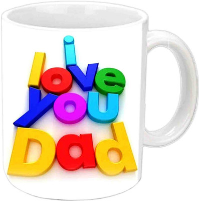 

Raj Laxmi Colorful Font B'day Gift For Dad White Ceramic Mug(3.5 ml)