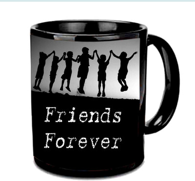 

Raj Laxmi Childhood Friendship Black Ceramic Ceramic Mug(3.5 ml)