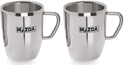 

Mazda MZ109_2pc Stainless Steel Mug(150 ml, Pack of 2), Silver