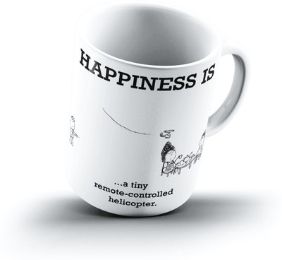

Ucard Happiness Is1893 Bone China, Ceramic, Porcelain Mug(325 ml), Multicolor