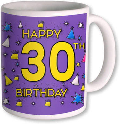 

PhotogiftsIndia 30th Happy Birthday Coffee Ceramic Mug(350 ml), White