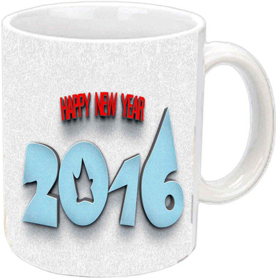 

Raj Laxmi White stylish Ceramic Mug(350 ml)
