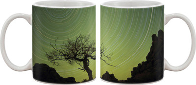 

Artifa Green Sky Swirl Porcelain, Ceramic Mug(350 ml), Multicolor