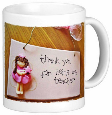 

Exoctic Silver Happy Teacher's Day 009 Ceramic Mug(300 ml), Multicolor