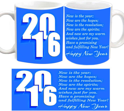 

Raj Laxmi New eve qoute white Ceramic Mug(350 ml)