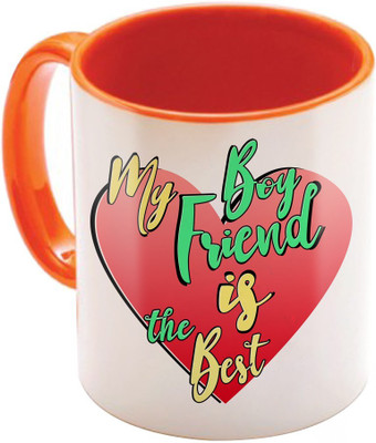 

SKY TRENDS Wonderful & Best Valentine Orange Gift For GirlFriend,Boyfriend,Husband,Wife,Friend Design Cod 075 Ceramic Mug(325 ml)